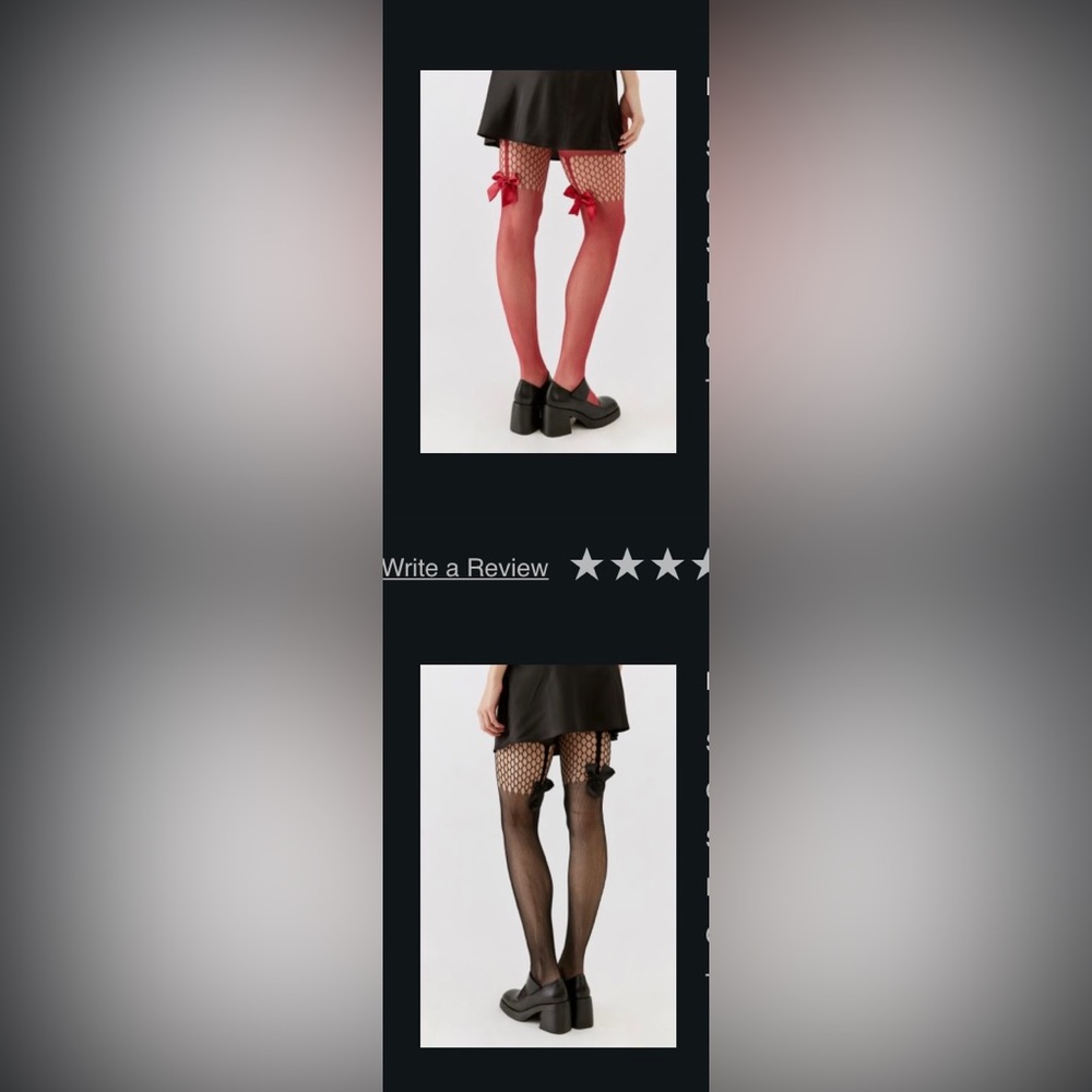 Black tights with bows in the back - black - Picture 3 of 5